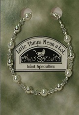nice little silver pearl bracelet for babies and kids